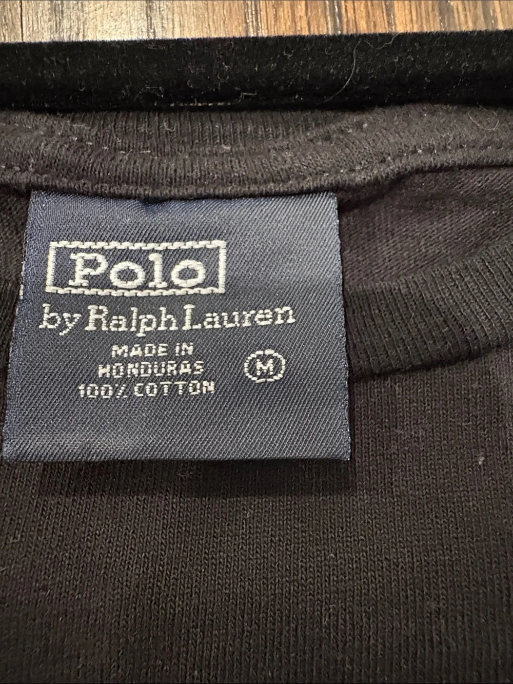Polo by Ralph Lauren Men’s Black Crewneck T-Shirt with Red Pony Logo Size M